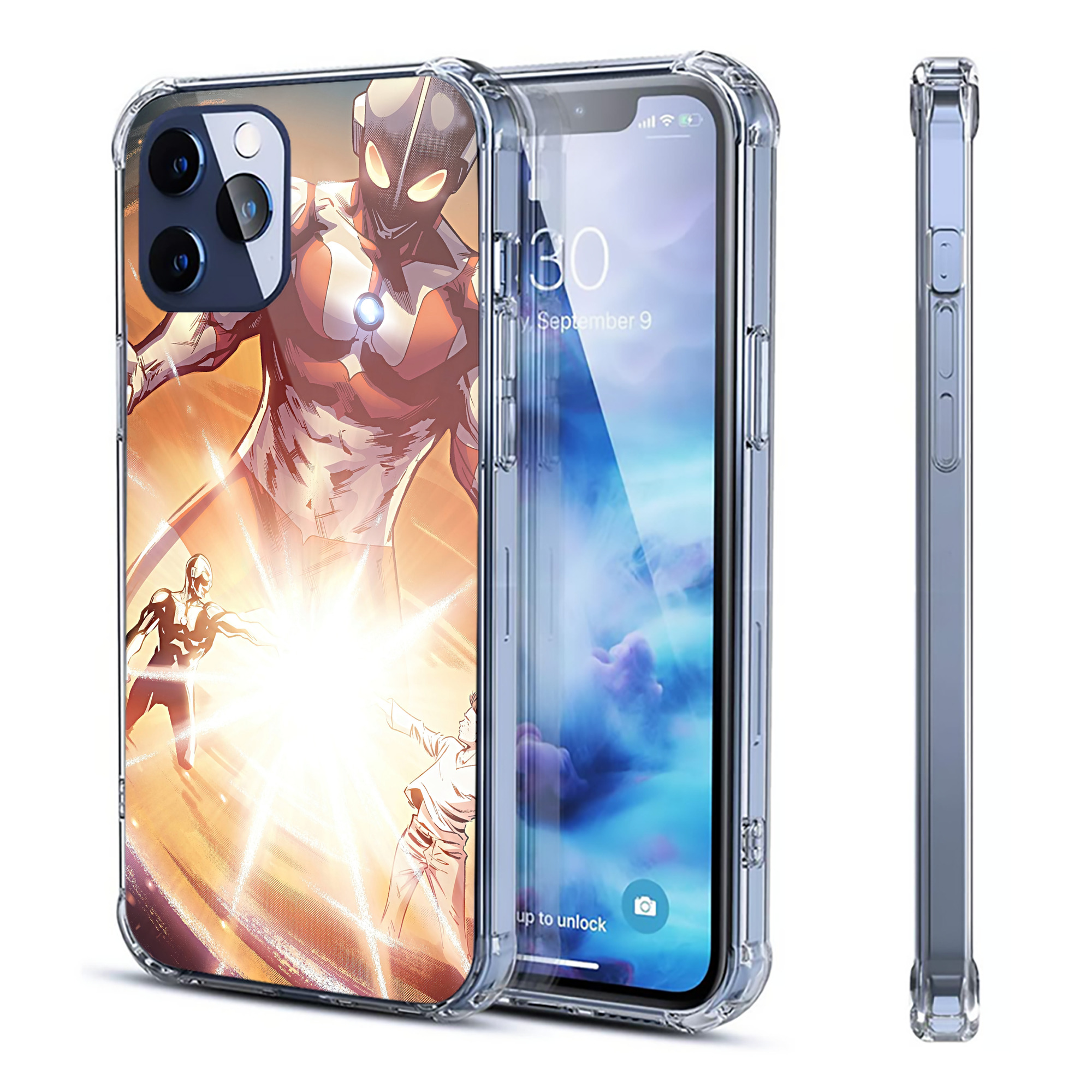 （画像用） ウルトラマン Ultraman 【iPhone 12シリーズ対応】透明スマホケース（クリアソフトケース）